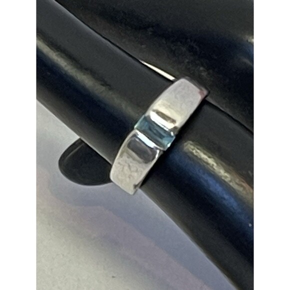 James Avery Sterling Silver 925 Blue Topaz Meridian Ring Size 5 Retired w/ Box - Picture 9 of 9